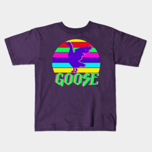 GOOSE 80s Neon Retro Vintage Sunset Kids T-Shirt